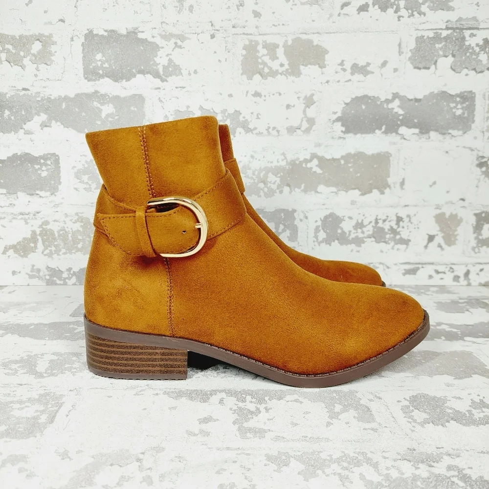New STEVE MADDEN Kids' Bayville Zip Bootie In Cognac H955